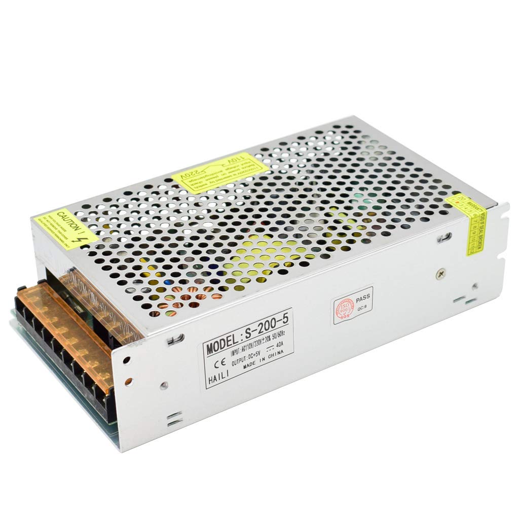 AC 110V/220V to DC 5V 40A 10W Switching Power Supply AC-DC Power adapter Transformer(5V 40A)