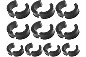 10Pcs Handlebar Spacers for Bike, 22.2/25.4mm to 31.8mm Bike Handlebar Extender, Lightweight Rubber Mount Clamp Spacer Bicycl