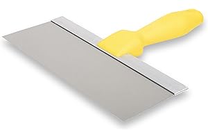 WAL-BOARD TOOLS Yellow Plastic Handle Drywall Taping Knife, 12 Inch Stainless Steel Blade, Made in The USA, 021-042