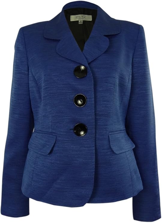 Kasper Suit Separates Jewel Box Blazer Jacket Royal Blue (6P) at Amazon
