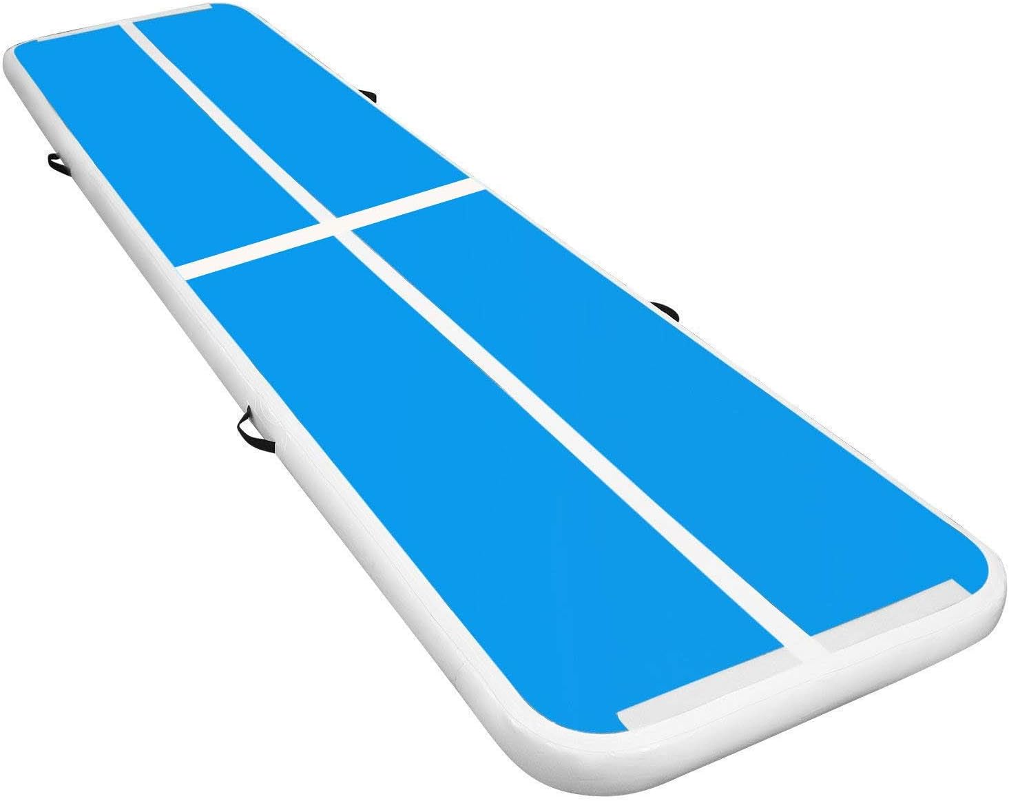 FBSPORT 13ft/16ft/20ft/23ft/26ft Inflatable Gymnastics Air Track Tumbling Mat 4/8 inches Thickness Airtrack Mats for Home Use/Training/Cheerleading/Yoga/Water with Pump : Sports & Outdoors
