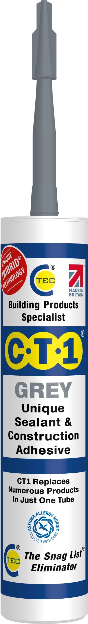 CT1 Grey TRIBRID Multi Purpose Sealant & Adhesive 290ml