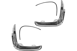 AM AUTOPARTS Side Corner Parking Light Trim Chrome Pair Set for 93-97 Ranger Pickup XLT 2WD
