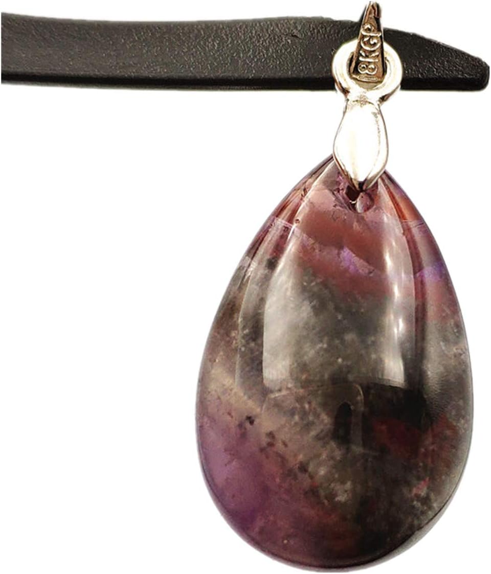 Natural Auralite 23 Purple Red Canada Crystal Water Drop Women Reiki Pendant 29x15x8mm AAAAA