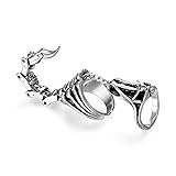 Q&D&S Silver Scorpion Ring Gothic Knuckle Finger