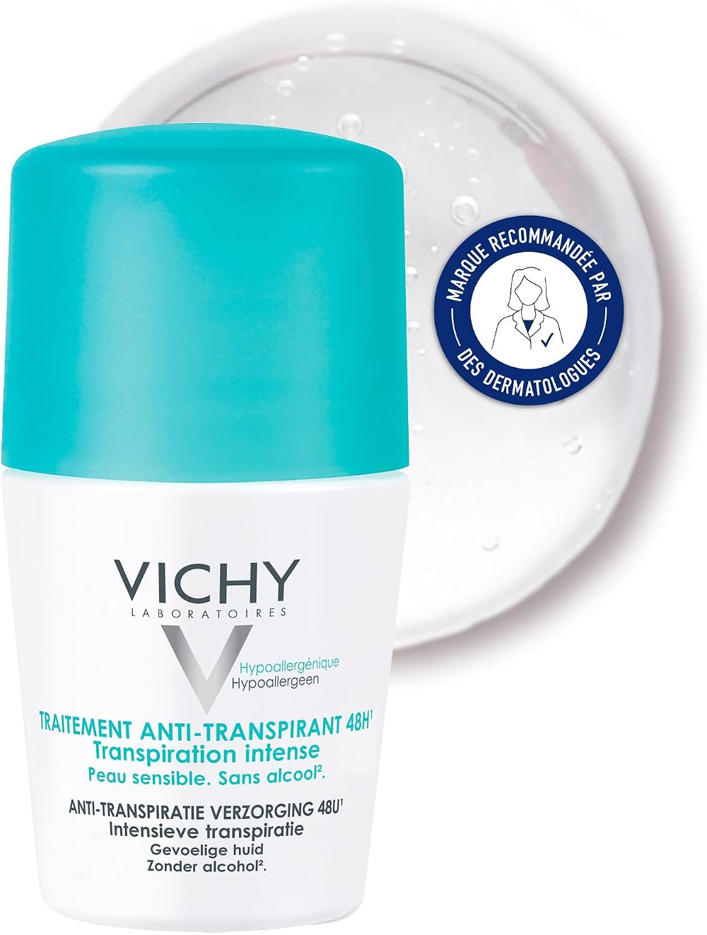 Vichy 48 Hour No-Trace Anti-Perspirant Roll On 50ml Brand New