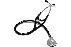 EverOne Professional Style Cardiology Stethoscope, Black, 27 Inch