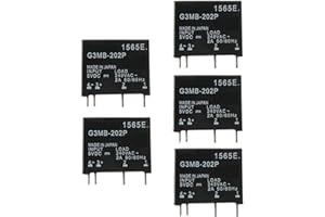 Lexiesxue 5pcs G3MB-202P G3MB 202P DC-AC PCB SSR In 5V DC Out 240V AC 2A Solid State Relay Module For Arduino