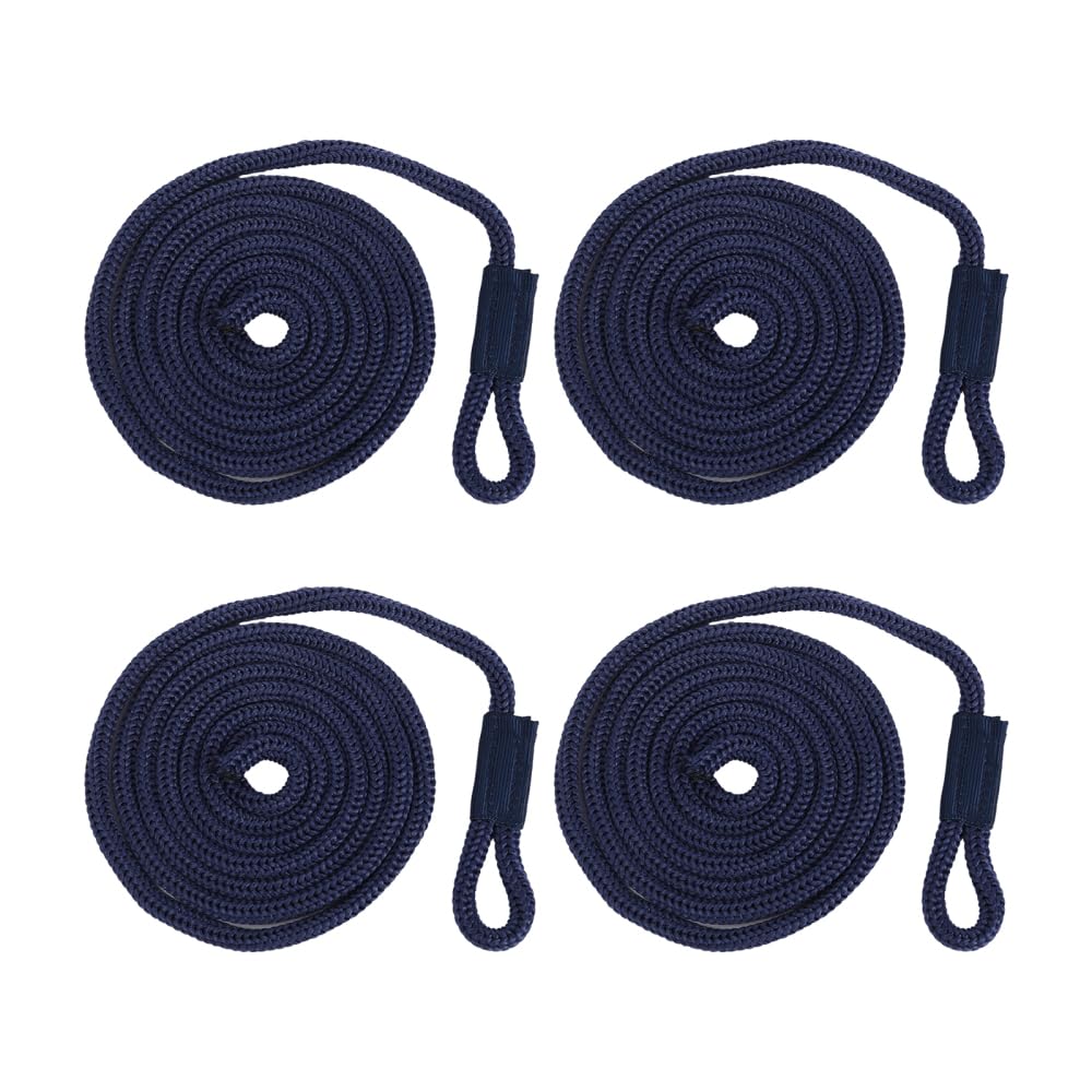 4PCS Boat Fender Lines, 59 Inch Sturdy Boat Dock Lines Marine Rope for Docking Boat Marine Mooring