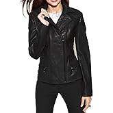 Captain Cory Womens Bambert Lambskin Genuine Leather Jacket, Biker Jacket