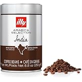 illy Whole Bean Coffee - Perfectly Roasted Whole Coffee Beans &ndash; India Dark Roast - with Notes of Black Pepper &amp; Extra-Dark Chocolate &ndash; Full-Bodied - 100% Arabica Coffee - No Preservatives &ndash; 8.8 Ounce