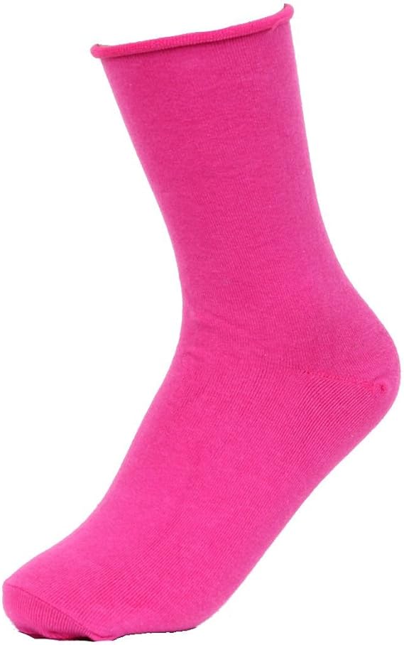 2 Pairs Ladies Girls Plain Neon Pink Socks Bright Ankle Sock Amazon.co
