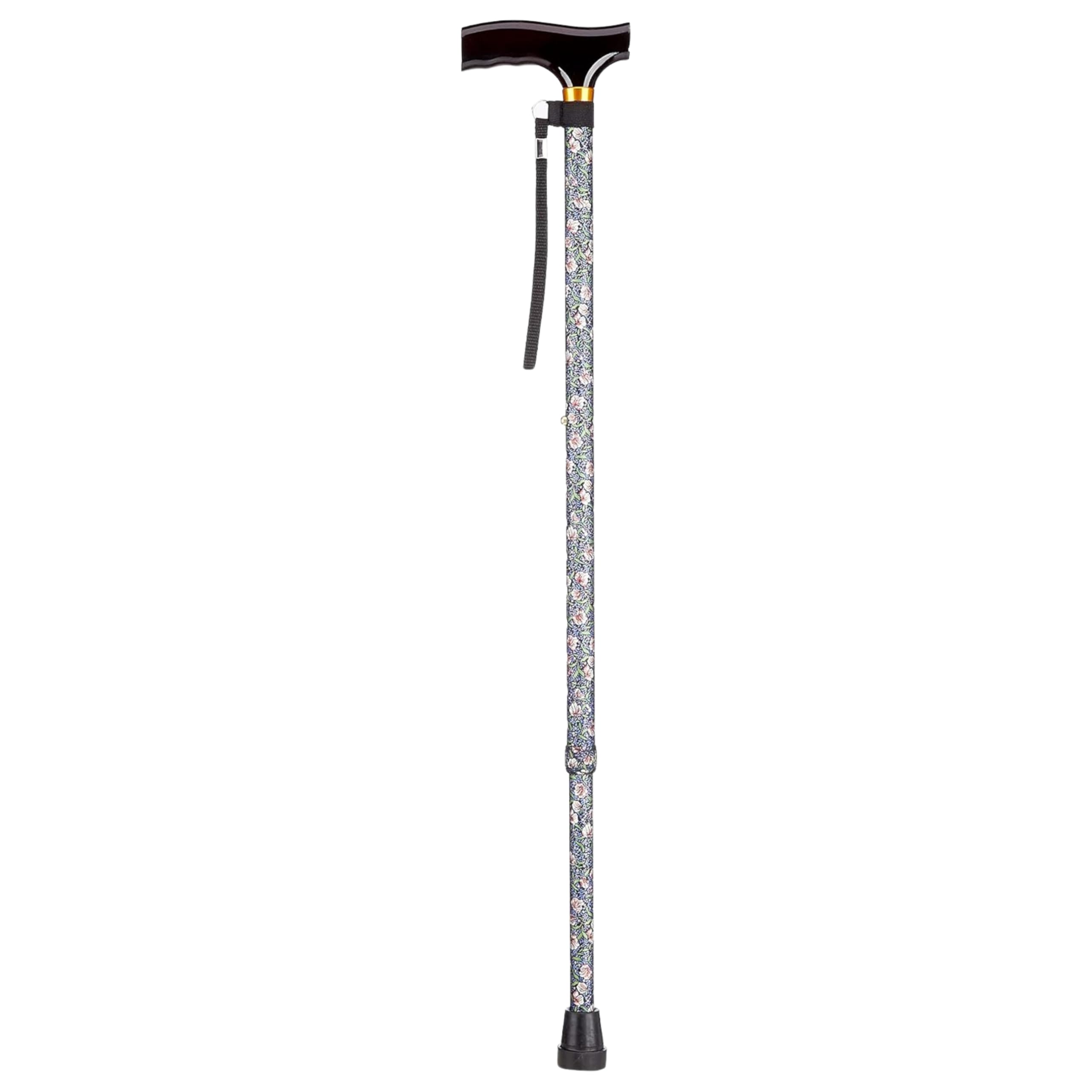 Homecraft Coloured Walking Sticks, Height-Adjustable Walking Stick for Stability and Support, Wild Rose