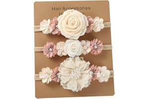 Cute Nylon Baby Hairband with Simulated Flower Elastic Headband for Girls Kids Hairband Photo Prop Baby Girl Gift Party Acces