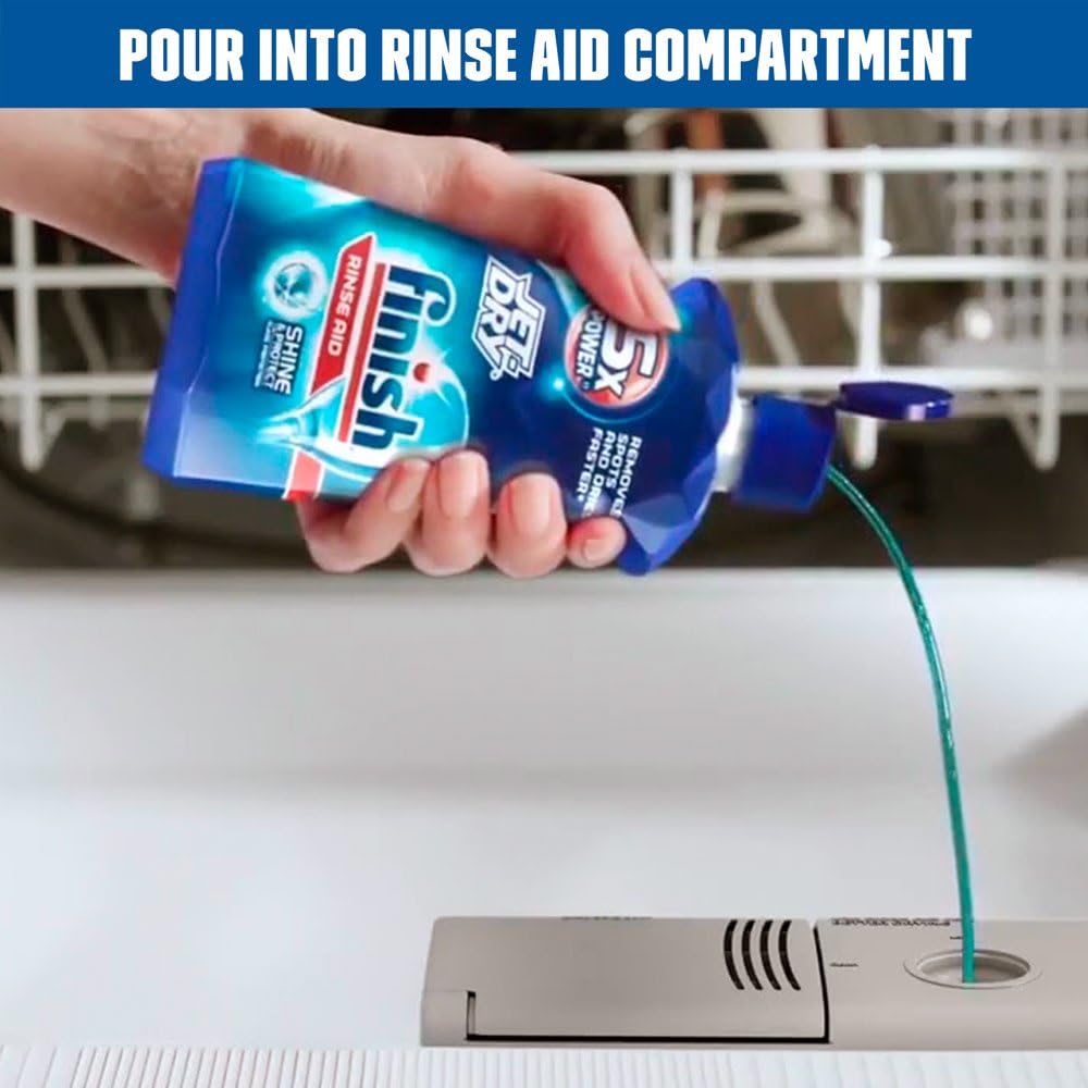 Finish Jet-Dry Rinse Aid, Dishwasher Rinse Agent & Drying Agent, 8.45 Fl Oz: Health & Personal Care