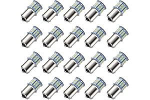 AUXLIGHT 20 PCS 1156 1141 1003 7506 BA15S RV Interior Light Bulbs, Super Bright 50SMD LED Replacement for 12 Volt RV Camper Trailer Boat Trunk Interior Lights (6000K Xenon White)