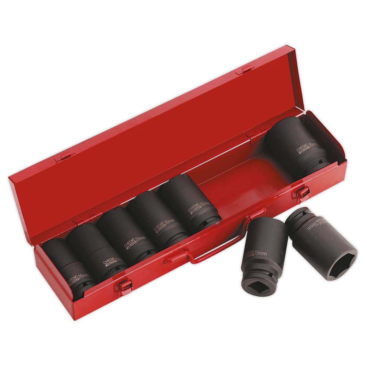 Sealey Ak80/9M Impact Socket Set 8Pc 3/4Sq Drive Deep Metric