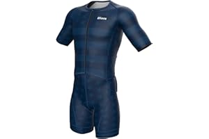 WIXEN SPORTS Wixen Men’s Aero Triathlon Suit – Quick Dry, Breathable Men Tri Suit with Rear Pockets Skinsuit for Swim Bike Run