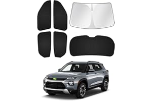 Canvcle Sunshade for 2021-2024 2025 Chevrolet/Chevy Trailblazer Windshield Sun Shade Side Rear Window Shade Cover Sun Visor Shield Privacy Protection Keep Vehicle Cool Black 6PCS