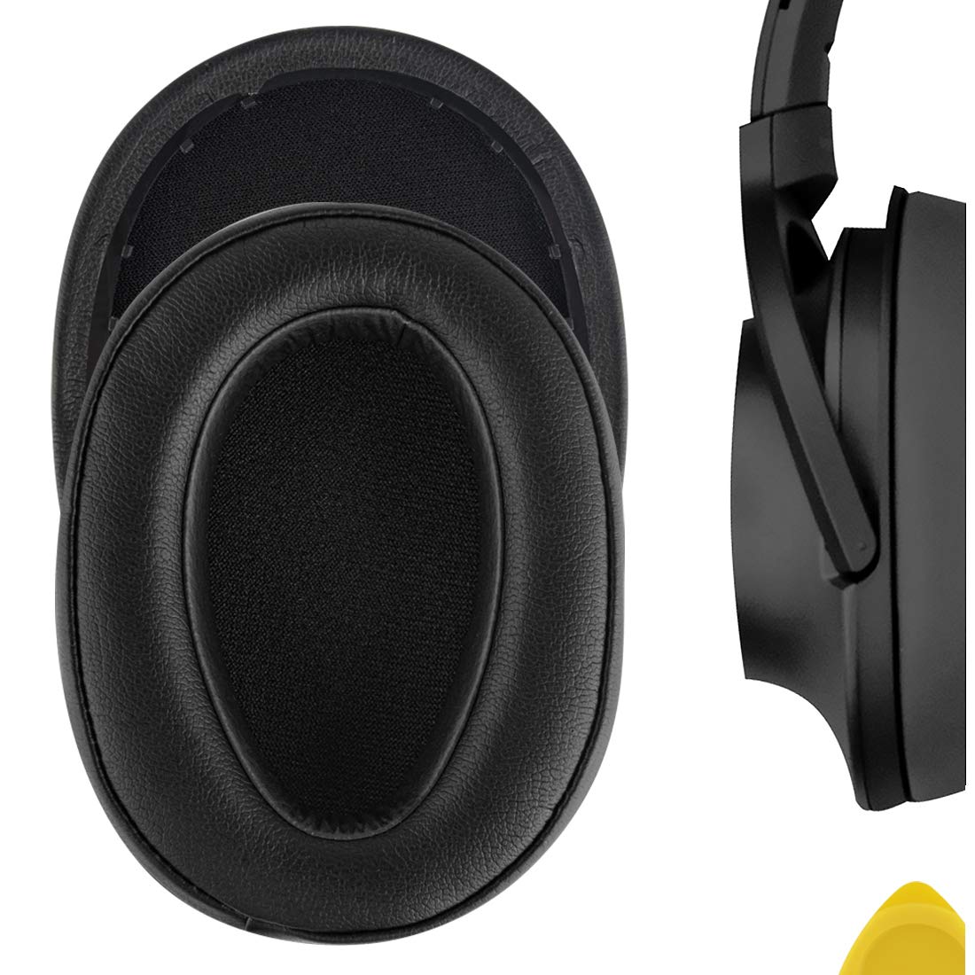 Geekria Replacement Ear Pads for SONY MDR-100A/ 100AAP/ H600A Headphones Ear Cushions, Repair Parts (Black)