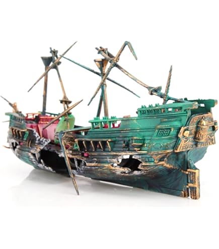 thumbnail image 2 of Fish Tank Shipwreck Ornament SLOCME Titanic Shipwreck Aquarium Ornament - 15 Inch Resin Decoration For Fish Tanks Titanic Shipwreck Resin Aquarium Ornament 15 Inch 2 of 13
