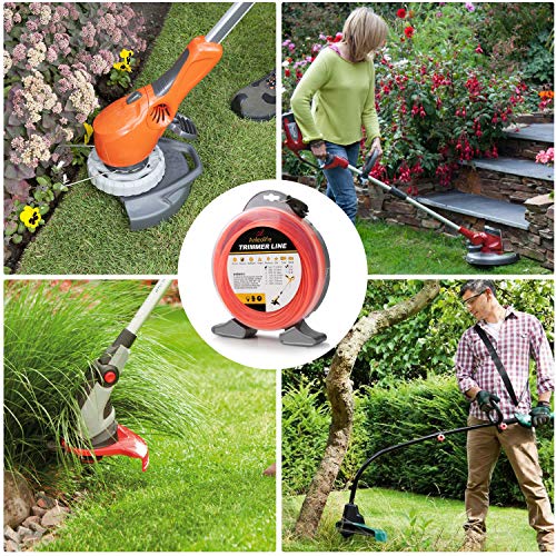 Anleolife 1-Pound Commercial Square .065-Inch-by-960-ft String Trimmer Line Donut,with Bonus Line Cutter, Orange - Thumbnail 5