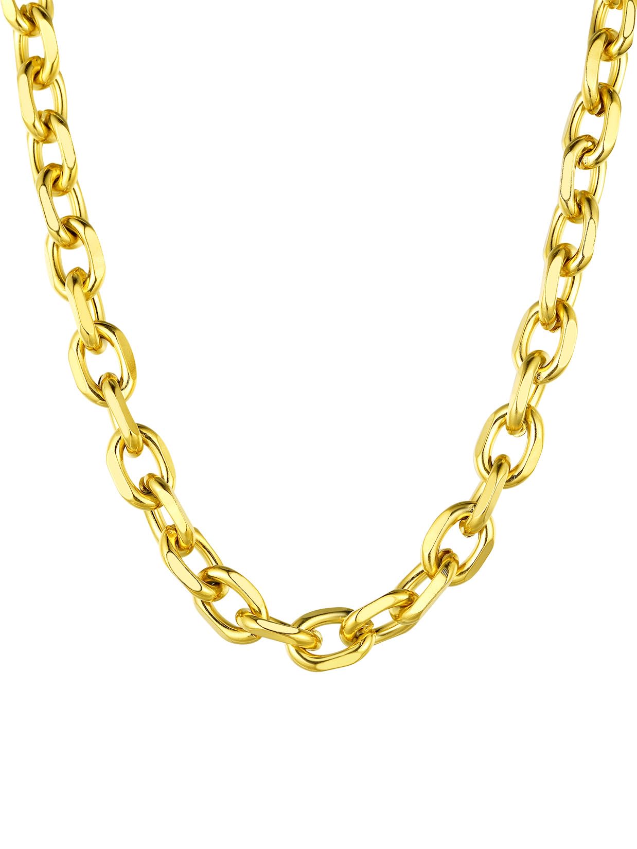 ChainsHouse Gold Link Chain Necklace for Women Gold Stainless Steel Chain
