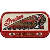 Indian Warbonnet Vintage Original 1901 Embroidered Patch - 4" X 2" Iron on or Sew on D021