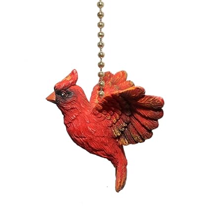Buy Red Cardinal Bird Ceiling Fan Light Pull Chain Home Decor