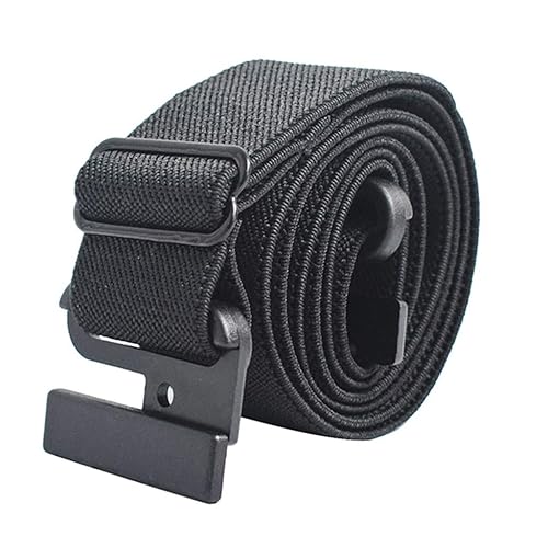 Non-Slip Backing Flat Buckle Stretch No Belt Adjustable Show Belt