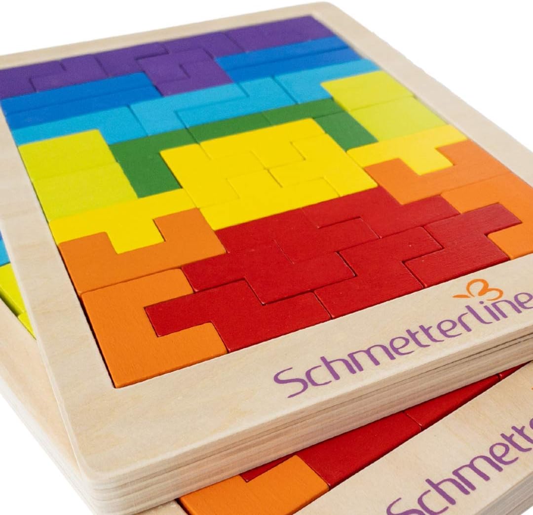 SCHMETTERLINE® Set of 2 wooden puzzles for children from 3 years, Montessori wooden toys to develop intelligence