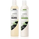 Zatik Naturals - Healthy & Shiny Shampoo + Conditioner set, with Olive and Black Seed, Voluminizing and Safe for Color Treated Hair - one of each 10.80 fl oz (packaging may vary)