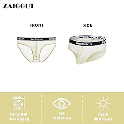 ZAIGGUT Mens Sexy See Through Underwear Breathable