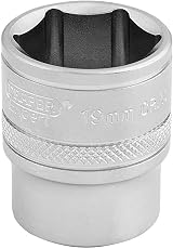 Draper 16545 3/8 Inch Square Drive 6 Point Metric Socket 19mm