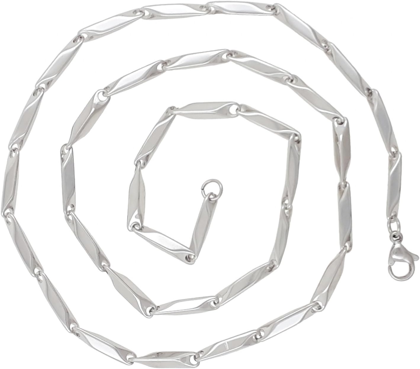 Saizen Silver Stainless Steel Chain Necklace for Men/Boys/Boyfriend/Husband & Unisex