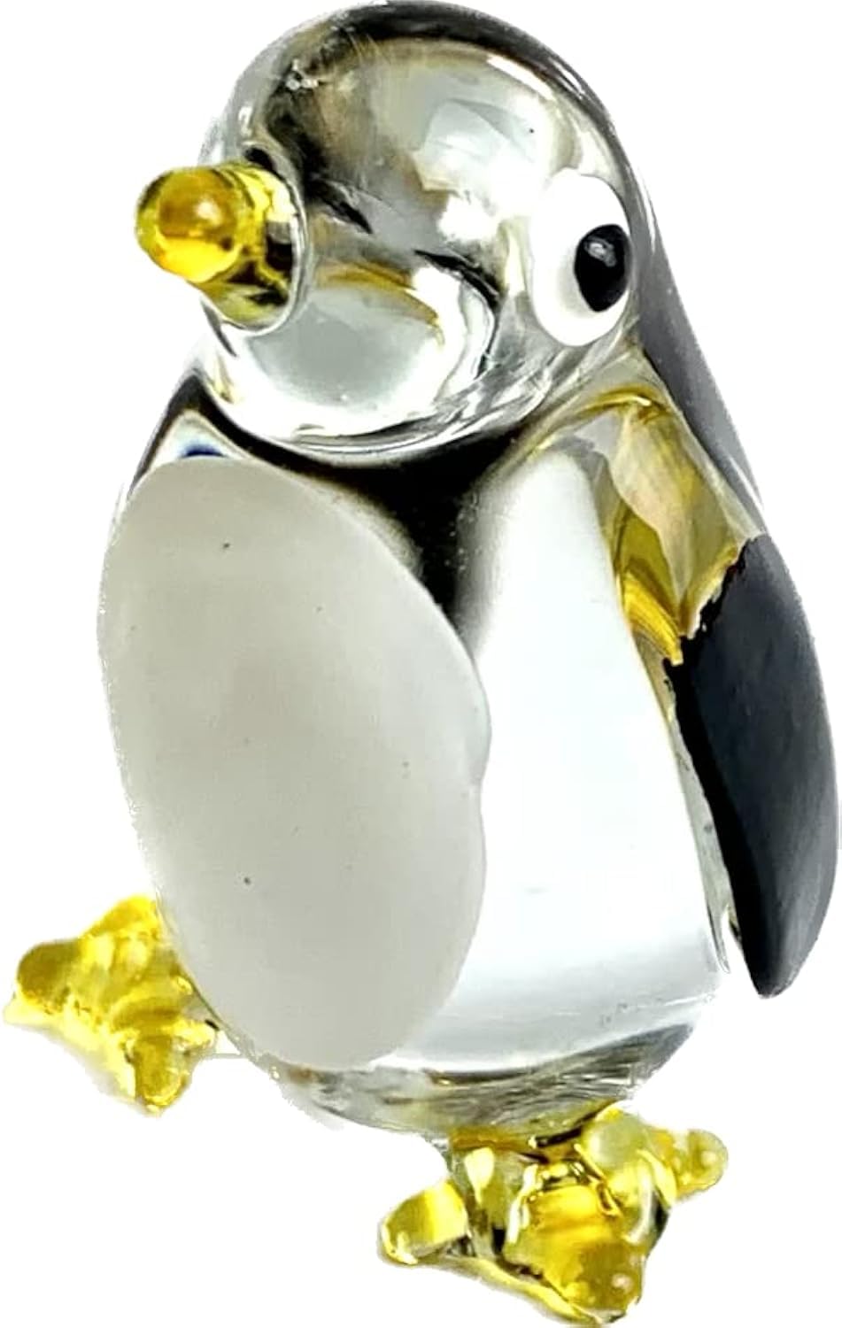 redchocol8® Handmade Little Glass Penguin Gloss Garden Decor Miniature Ornament Terrarium Pack of 1 Miniature Animal Figurine Gift for Nature Lovers