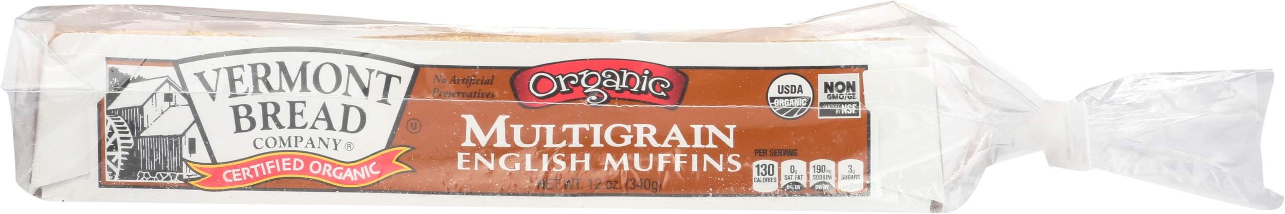 Vermont Bread, English Muffins Multigrain Organic, 12 Ounce