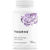 THORNE Adrenal Cortex, Bovine Adrenal Glandular Supplement, 60 Capsules | Supports Healthy Adrenal Function &amp; Cortisol Balance, Helps Resist Stress-Related Fatigue*, Third-Party Certified