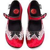 Hot Chocolate Design Women's Mary Jane Flat Shoes – Mary Jane Flat Dress Shoes with Non-Marking Rubber Sole Adjustable Buckle-Strap, Adjustable Buckle-Strap and Cushioned Inner Sole with Arch Support