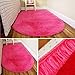 YOH Super Soft Area Rugs Silky Smooth Bedroom Mats for Living Room Kids Room Multicolor Optional Home Decor Carpets 2.6’x5.3’ (Rose Red)