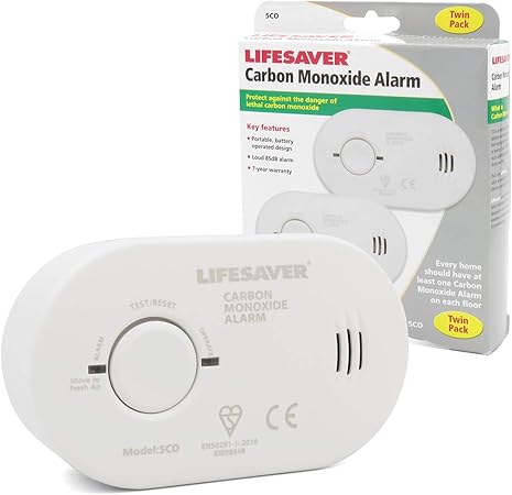 Kidde Lifesaver Alarma de monóxido de carbono 5 CO Twin Pack: Amazon.es: Hogar