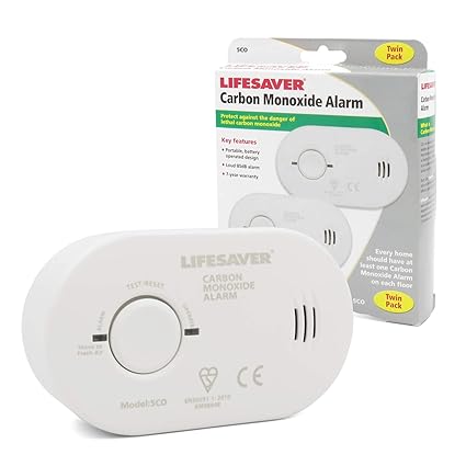 Kidde Lifesaver Alarma de monóxido de carbono 5 CO Twin Pack ...