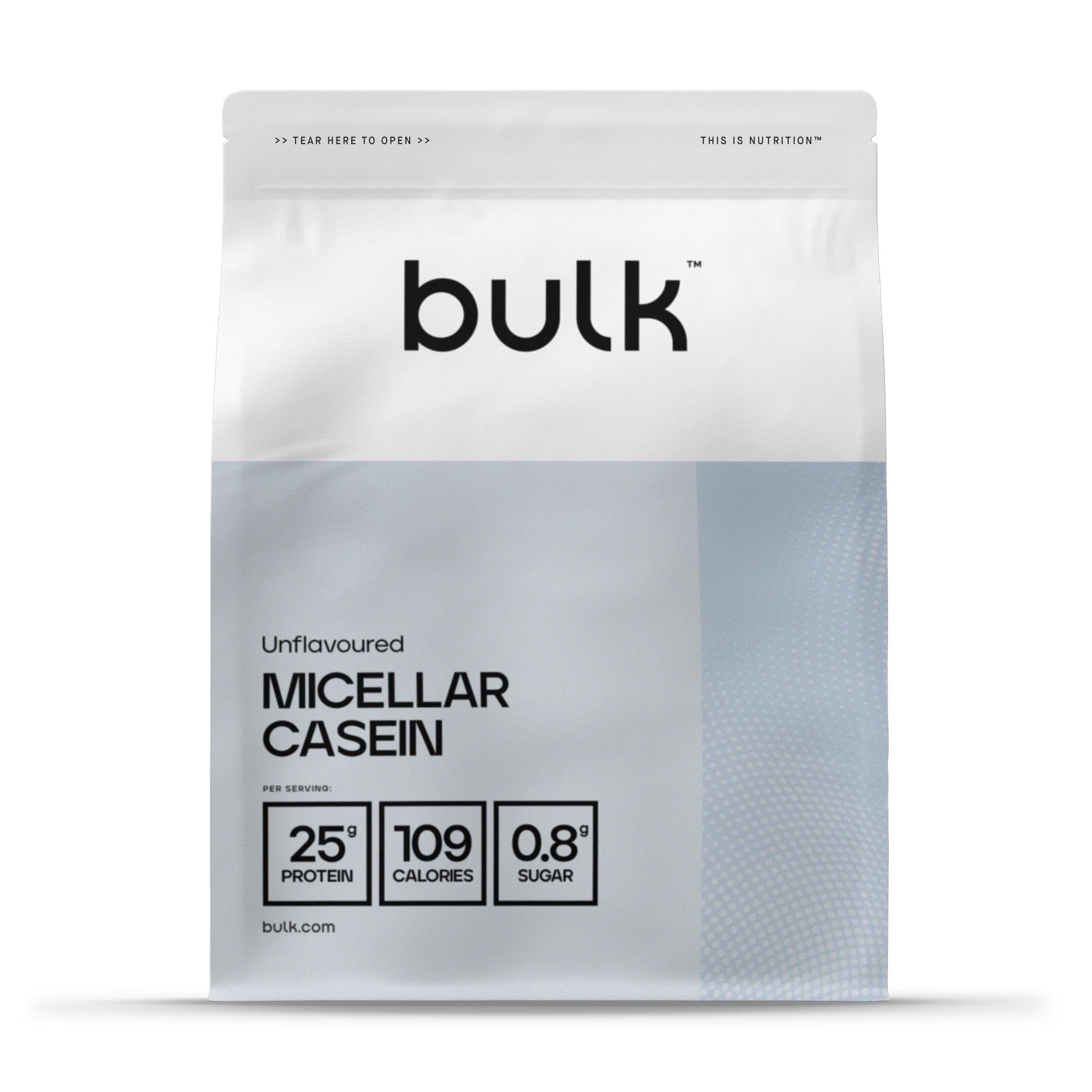 Bulk Micellar Casein Protein Powder, Protein Shake, Unflavoured, 500 g