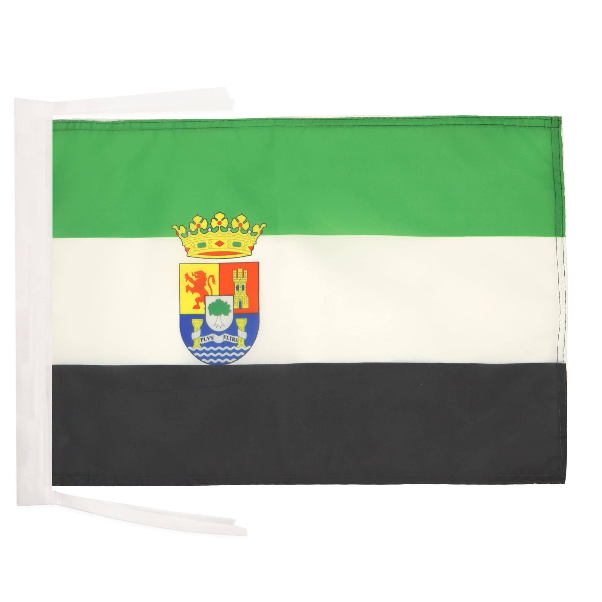 AZ FLAG - Estremadura Flag - 18'' x 12'' - 100% Polyester Spanish region of Extremadura Small Banner with Two Cords - Fade Resistant - Vivid Colors - 18x12 in - 45x30 Cm โ image 1