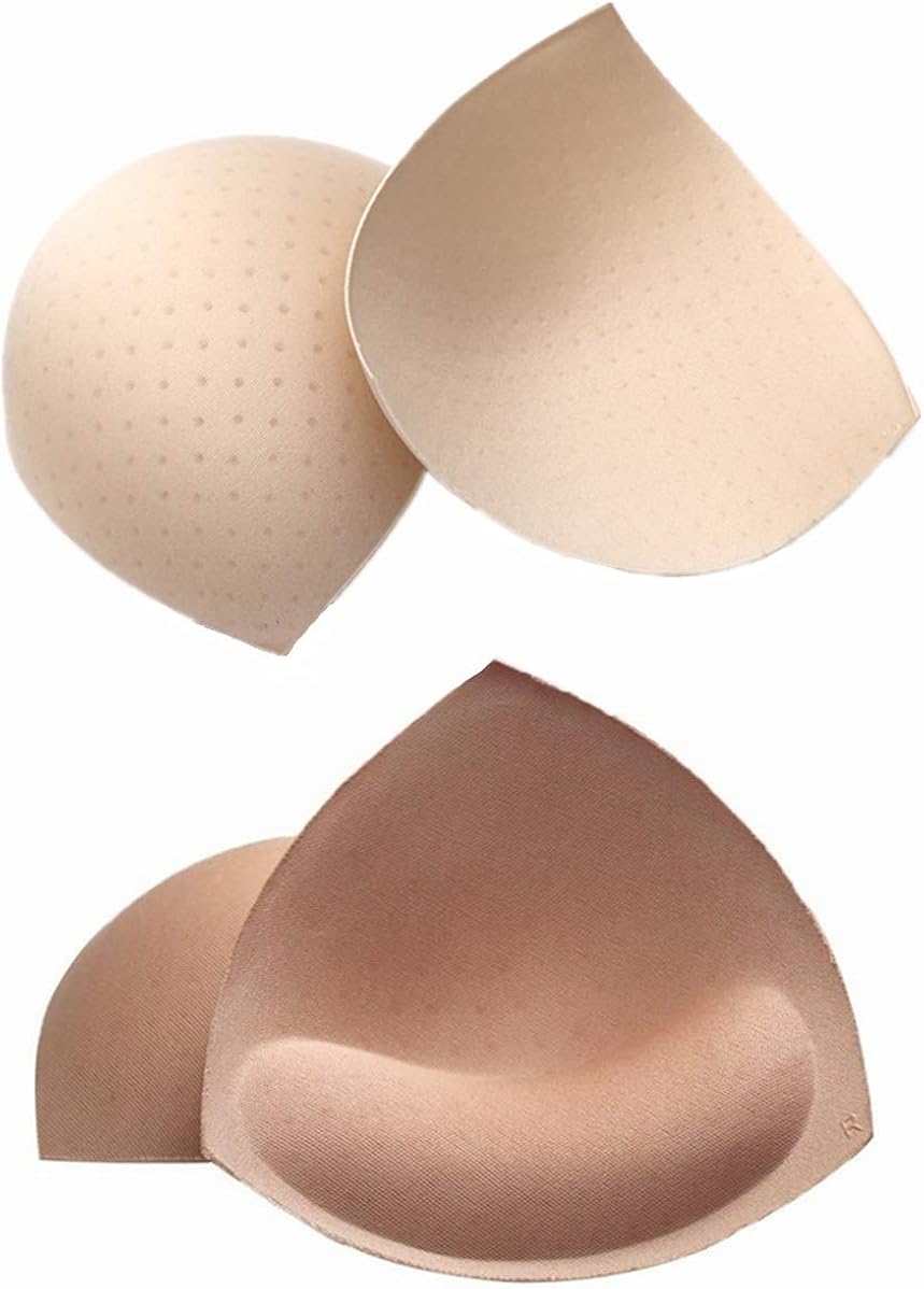 Bikini Bra Pads,Stick on Padded Sports Bra Inserts, Pushup Pad