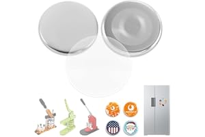 BEAMNOVA 100 Sets of 58mm / 2.28 in (Approx. 2-1/4 inch) Metal Button Parts Fridge Magnet Supplies for Button Maker Machine Round Pin Maker, Supplies Only, Machine NOT Included