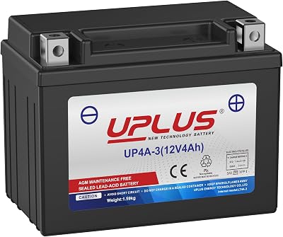UPLUS UP4A-3 12V 4Ah Maintenance Free AGM Motorcycle Battery