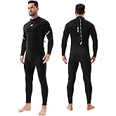 Jsnorklet Wetsuits for Men, 3mm Back Zip Full Wetsuit for Diving Swimming