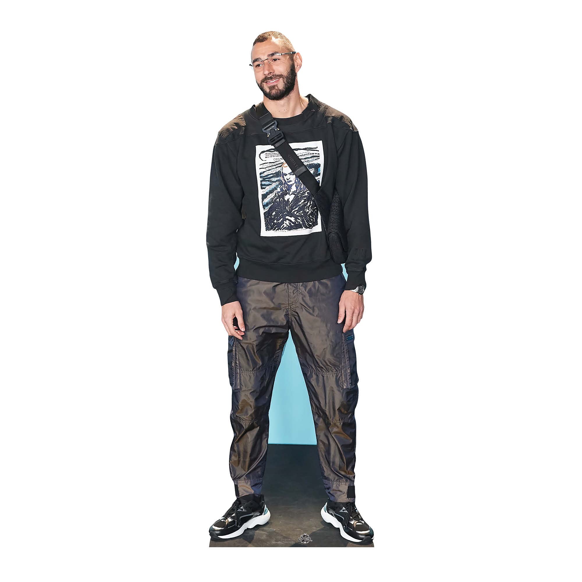 Star Cutouts Ltd CS925 Karim Benzema Footballer Lifesize Cardboard Cutout with Free Mini Standee for France Fans & Parties, Multicolour