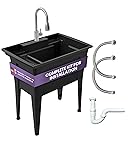 Freestanding Utility Sink with Stainless Steel